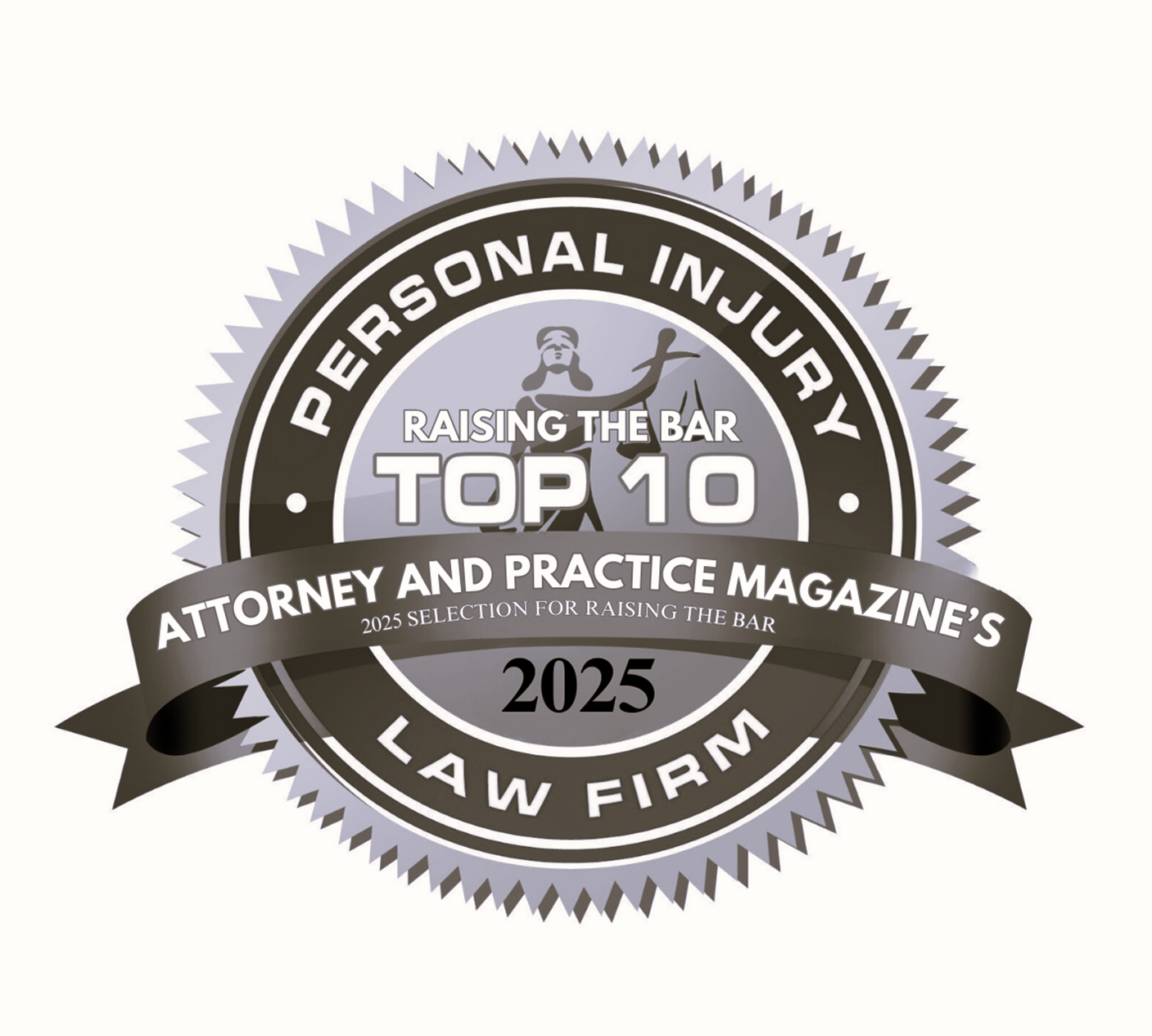 A&P Badge Top Law Firm - Personal Injury - BW version
